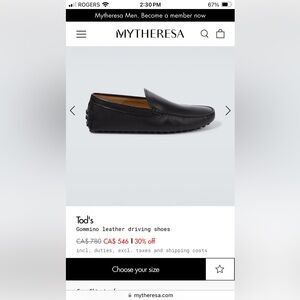 Tod’s driver loafers